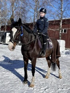 Vanessa Forsström ja Olli puhtaan suorituksen päätteeksi
(Kuva Virpi Nippala)