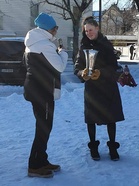 Pinja ottamassa vastaan palkintoa Lions Clubin tapahtumassa 26.02.23
(Kuva: Mervi Tolvanen)